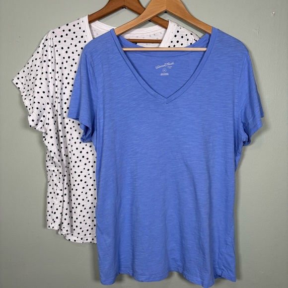 Bundle - Old Navy & Universal Thread V-neck Short Sleeve Cotton Shirts Women XXL - Picture 1 of 9